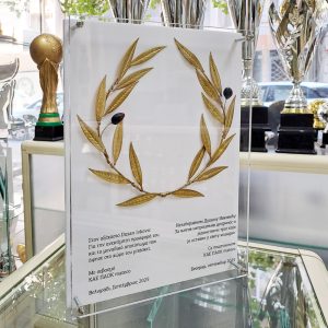 Πλακέτα Πλέξι με  Στεφάνι Κλαδί Ελιάς
